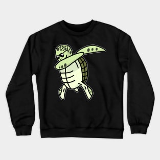 Cute Dabbing Sea Turtle Idea For World Oceans Day Crewneck Sweatshirt